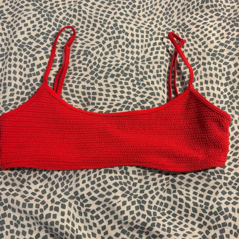 PacSun LA Hearts Vibrant Red Swim Top